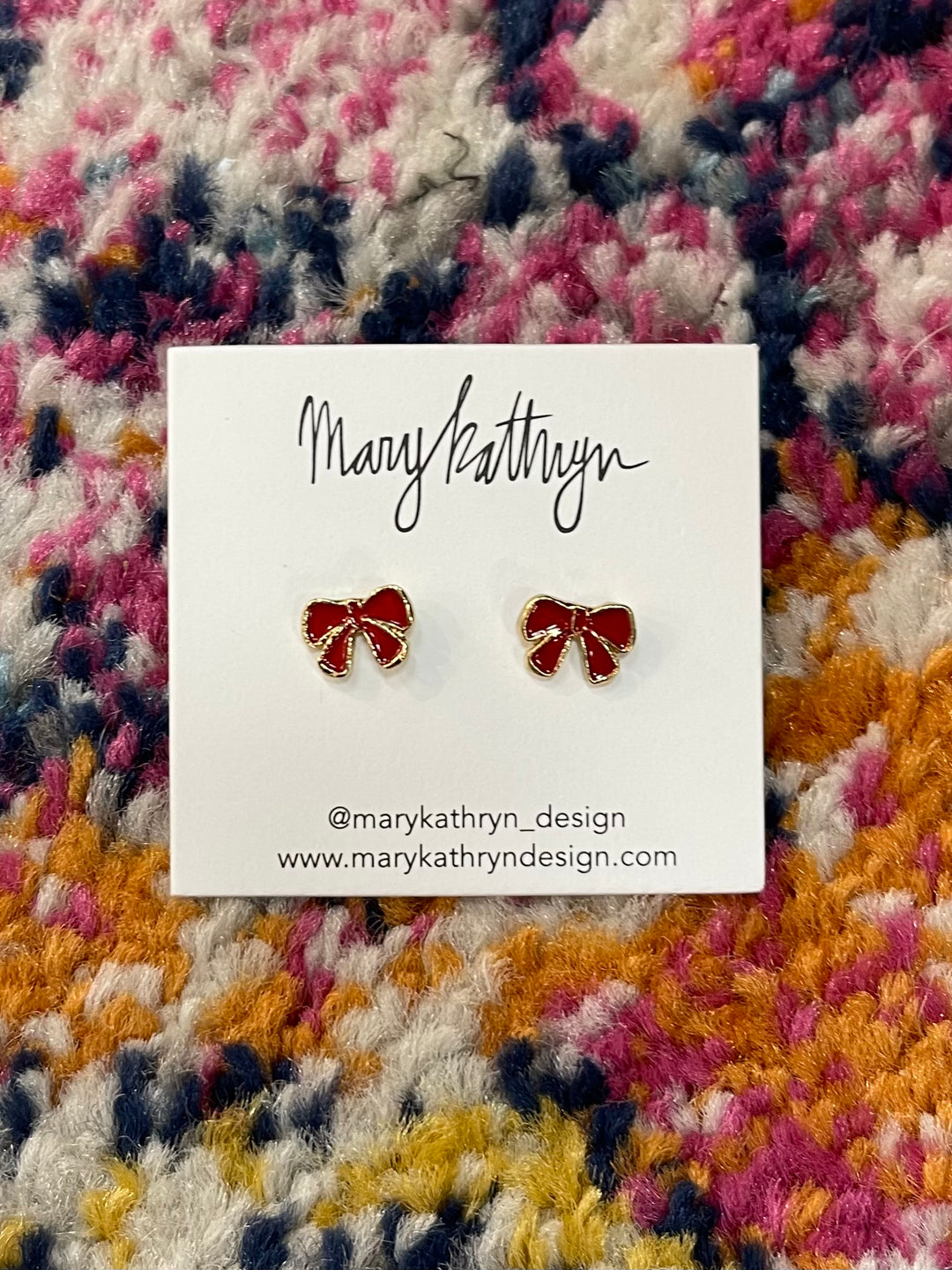 Holly Jolly Ribbon Earrings by Mary Kathryn Design on Simply Obsessed