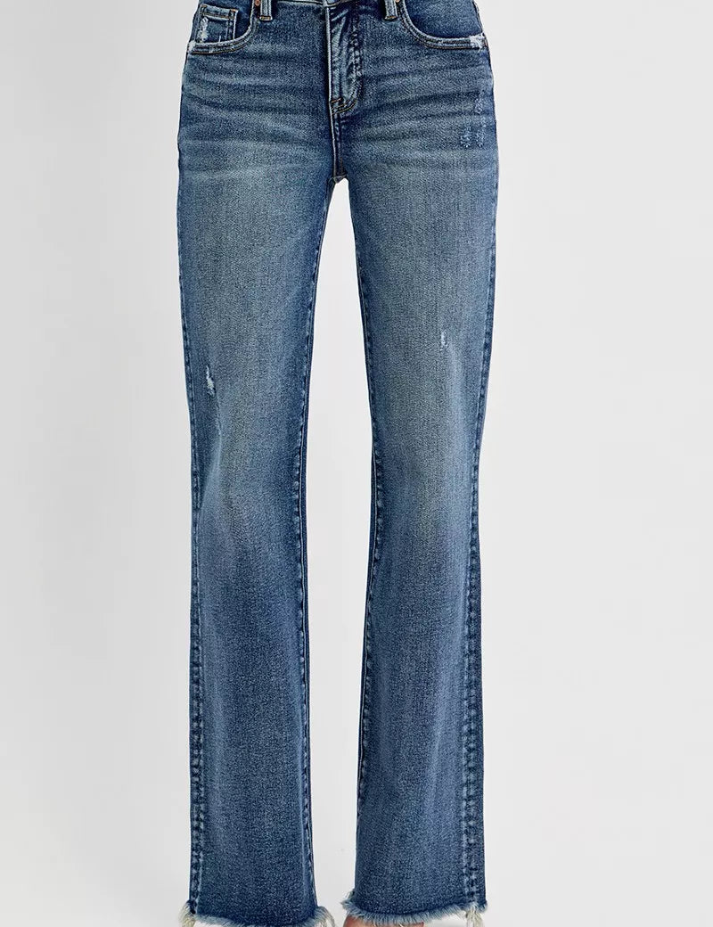 RISEN Full Size Tummy Control High Rise Long Straight Jeans Plus Size on Simply Obsessed