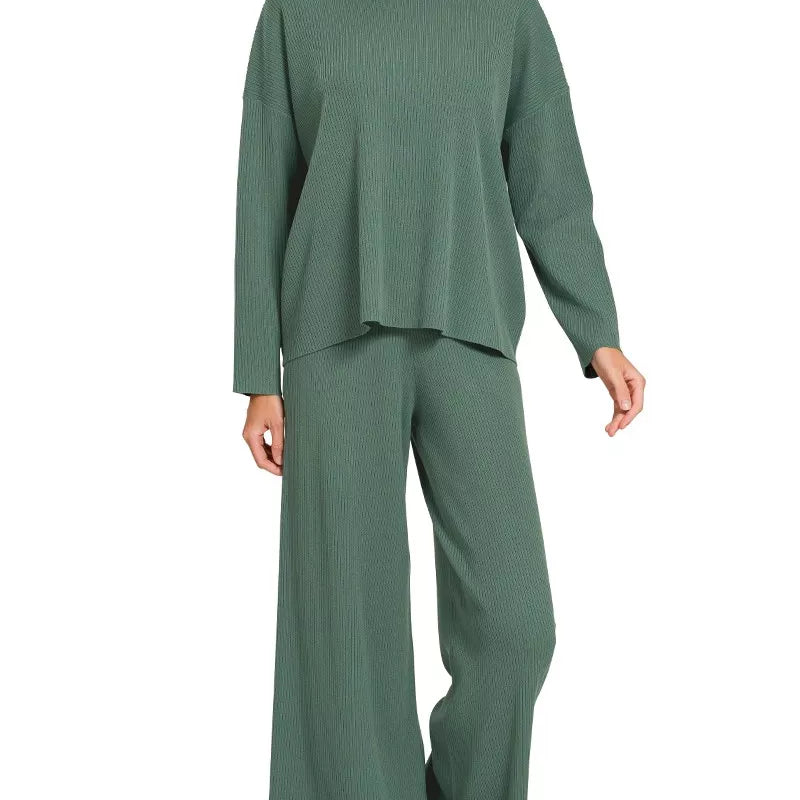 ZENANA Viscose Sweater Top & Pants Set **DOORBUSTER** on Simply Obsessed