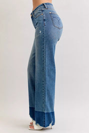 Judy Blue Raw Hem High Waist Column Straight Jeans on Simply Obsessed