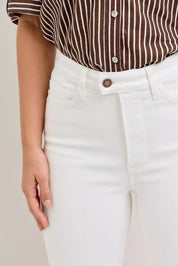 JUDY BLUE High Waist Extended Waistband Capri Pants with Spade Pockets on Simply Obsessed