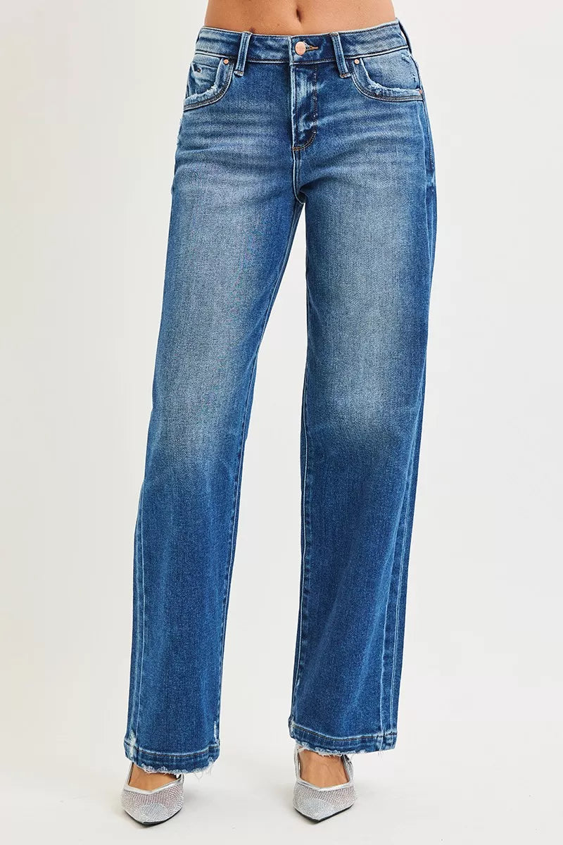 RISEN Full Size Slouchy Baggy Jeans Pocket Side Seam Detail Plus Size on Simply Obsessed