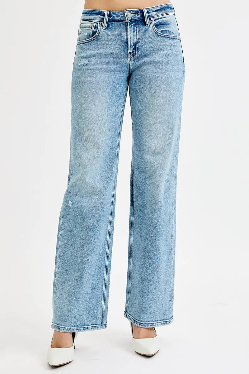 RISEN Full Size Low Rise Ankle Boyfriend Distressed Jeans Plus Size on Simply Obsessed