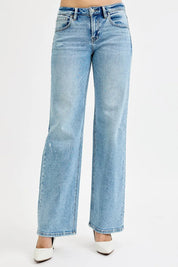 RISEN Full Size Low Rise Ankle Boyfriend Distressed Jeans Plus Size on Simply Obsessed