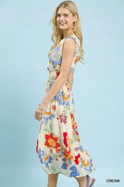 UMGEE Floral Smocked Midi Dress on Simply Obsessed