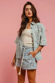 BIBI Rope Belt Leopard Shorts on Simply Obsessed