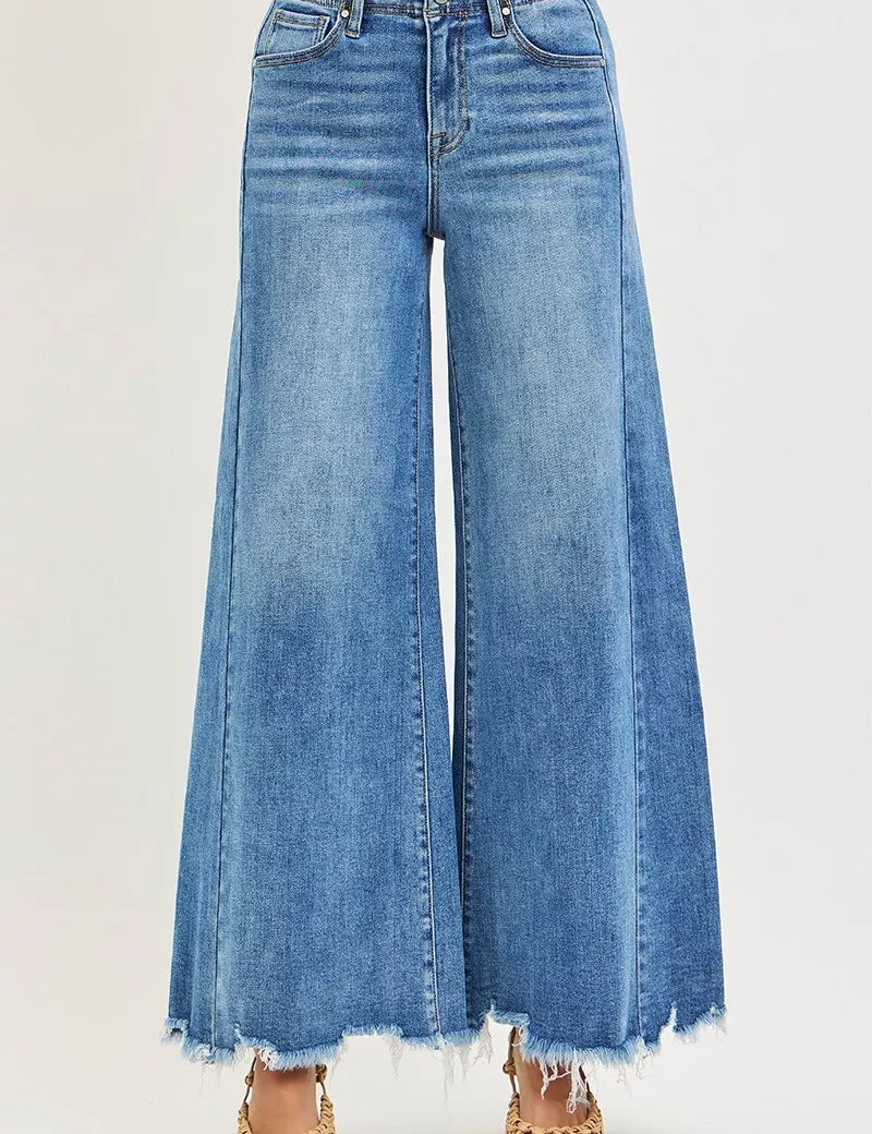 RISEN High Rise Ankle Wide Jeans on Simply Obsessed