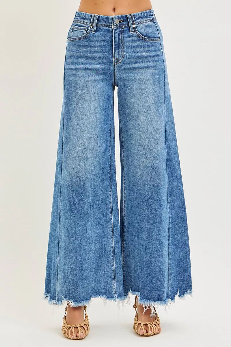 RISEN High Rise Ankle Wide Jeans on Simply Obsessed