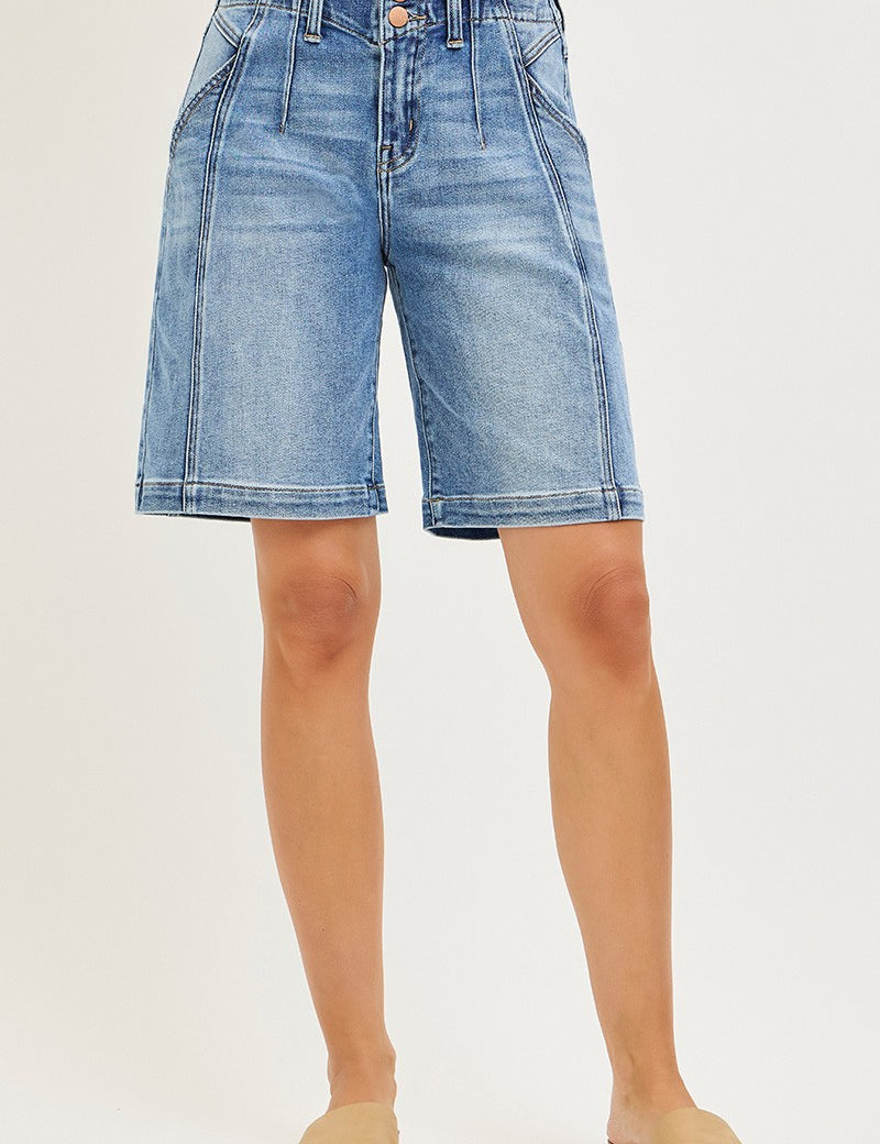 RISEN 2-Button Slouchy Jorts with Pockets on Simply Obsessed