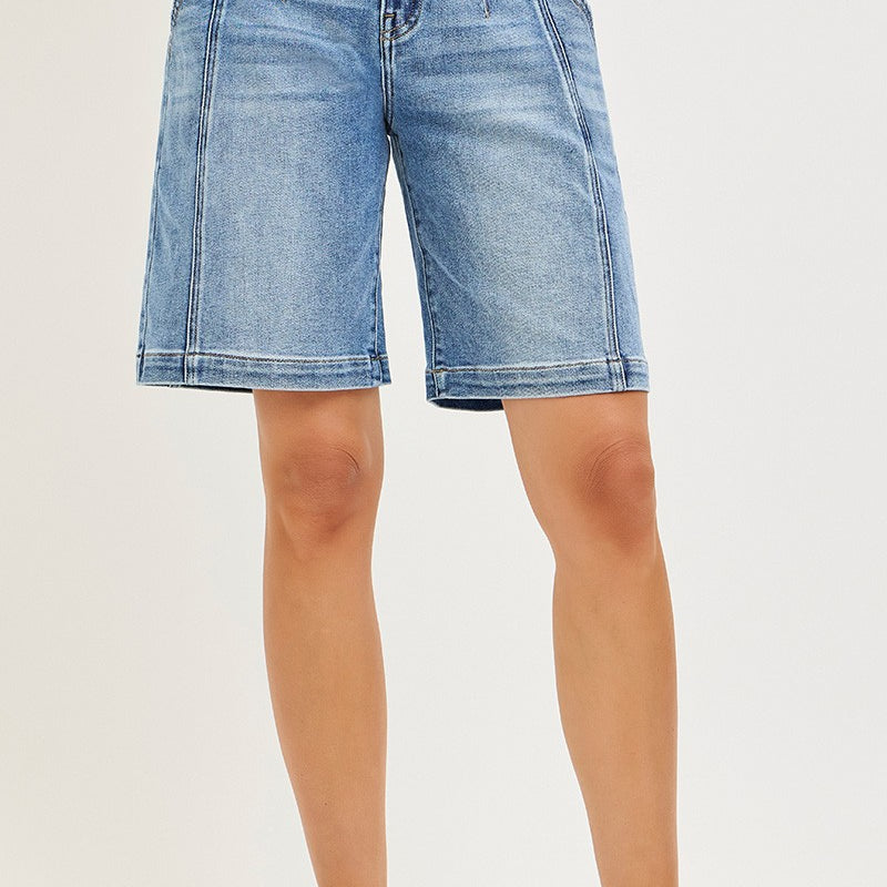 RISEN 2-Button Slouchy Jorts with Pockets on Simply Obsessed