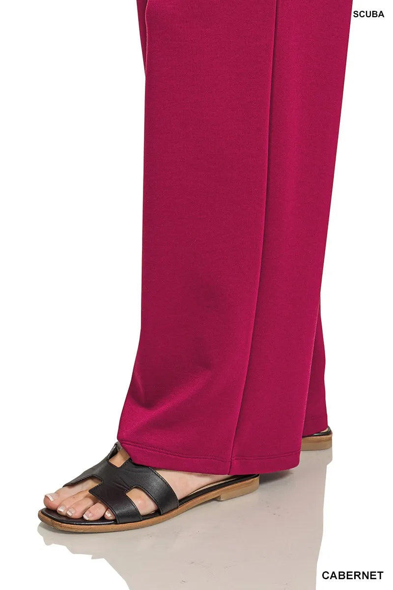 Zenana Scuba Crewneck Sweatshirt and Pants Set on Simply Obsessed