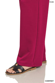 Zenana Scuba Crewneck Sweatshirt and Pants Set on Simply Obsessed