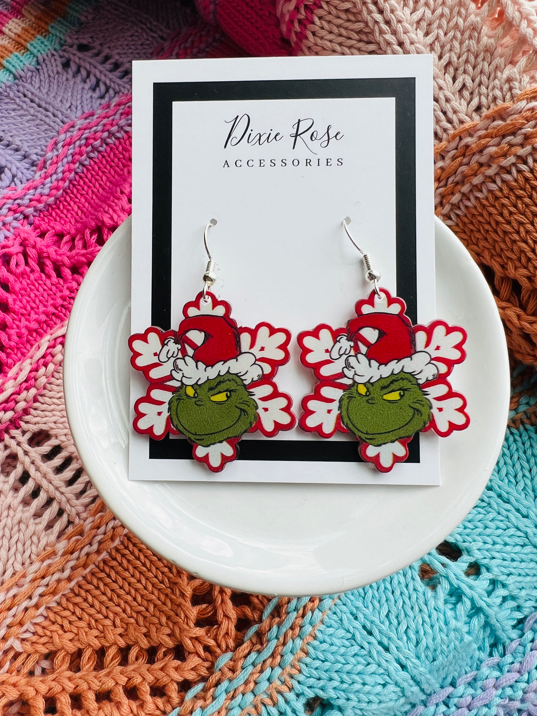 Snowflake Grinch Earrings by Dixie Rose on Simply Obsessed