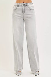 RISEN Slouchy Baggy Jeans with Contrast Stitching on Simply Obsessed