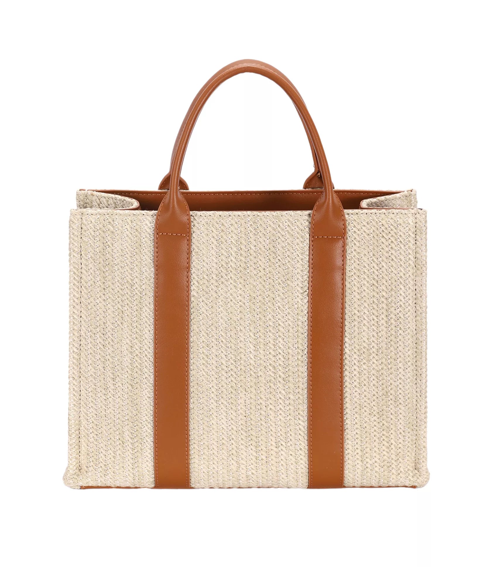 DAVID JONES Square Woven Tote Handbag on Simply Obsessed