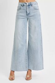 RISEN Full Size High Rise Ankle Wide Palazzo Jeans Plus Size on Simply Obsessed