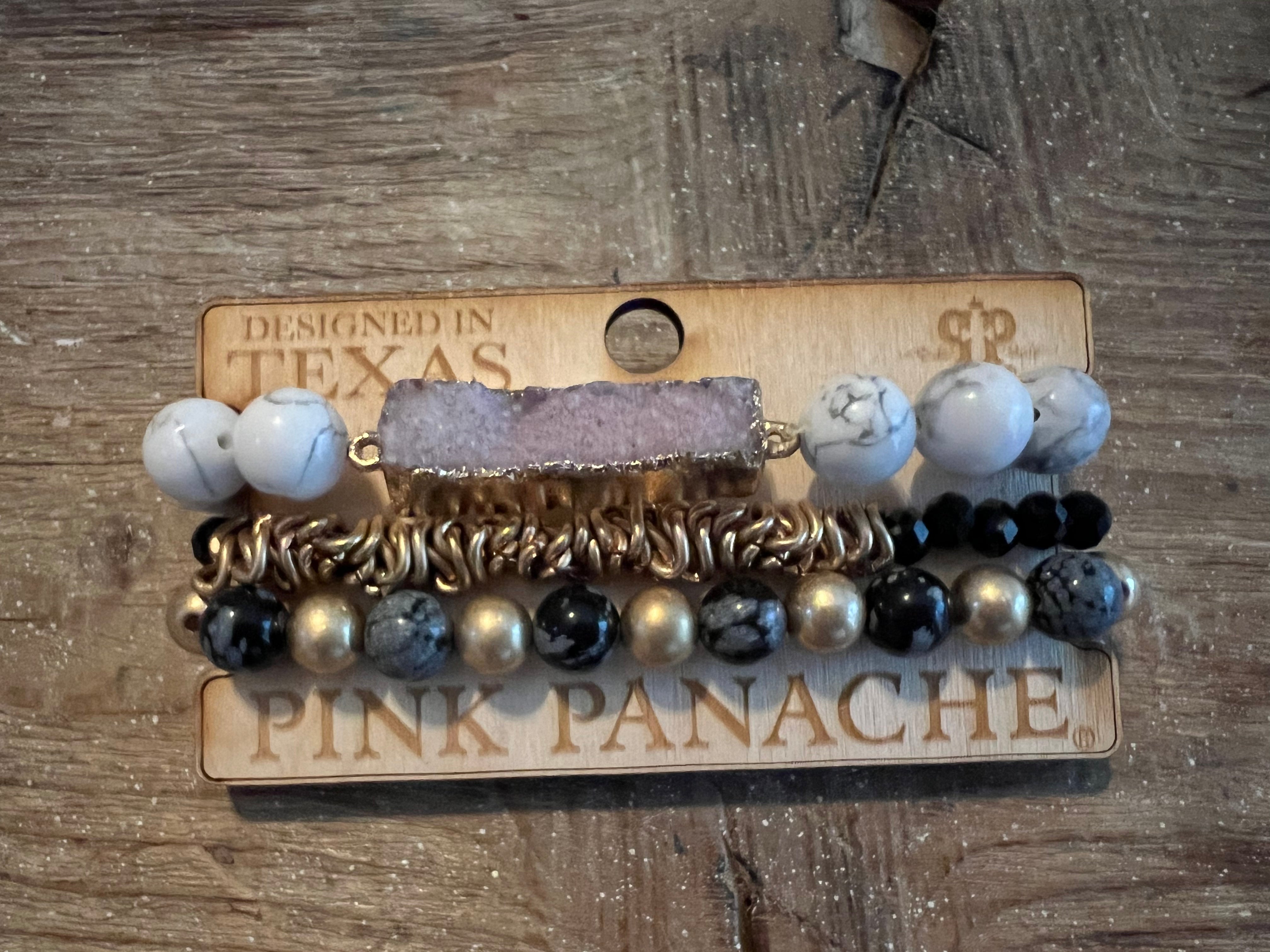 #66 One of a Kind Black/Gold Druzy Stack on Simply Obsessed