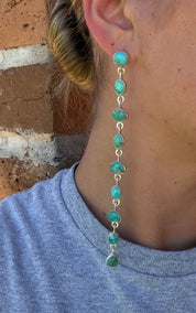 NIZHONI Handmade Honky Tonk Royston Turquoise and Sterling Silver Dangles **SALE** on Simply Obsessed