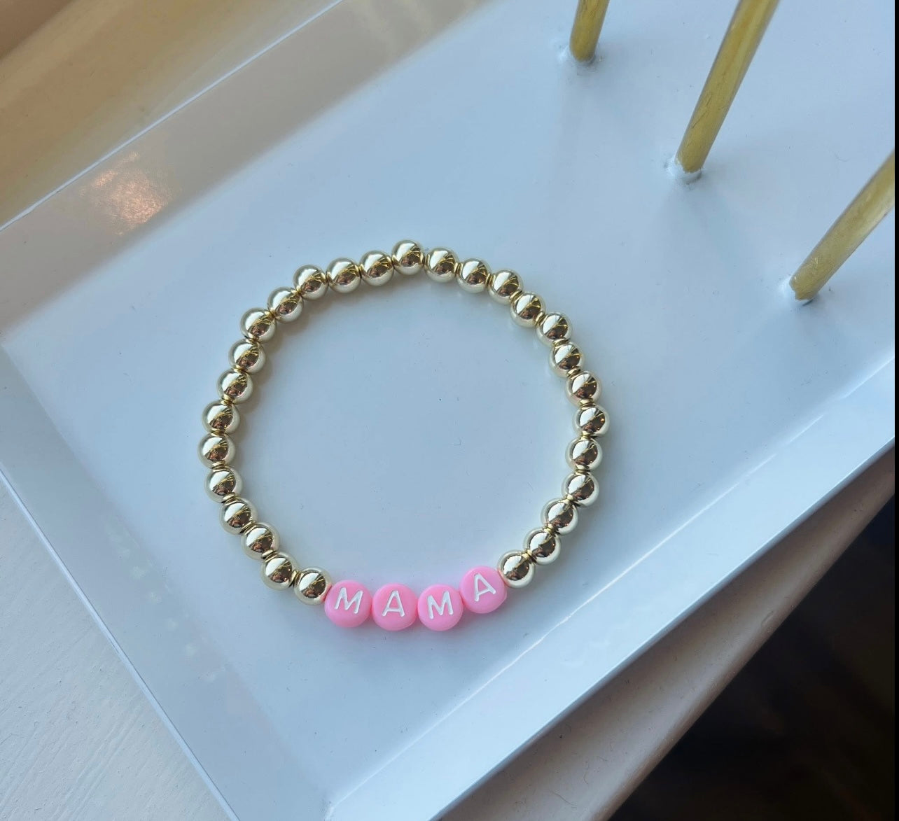 DIXIE ROSE 14K Gold Filled Mama Bracelet on Simply Obsessed