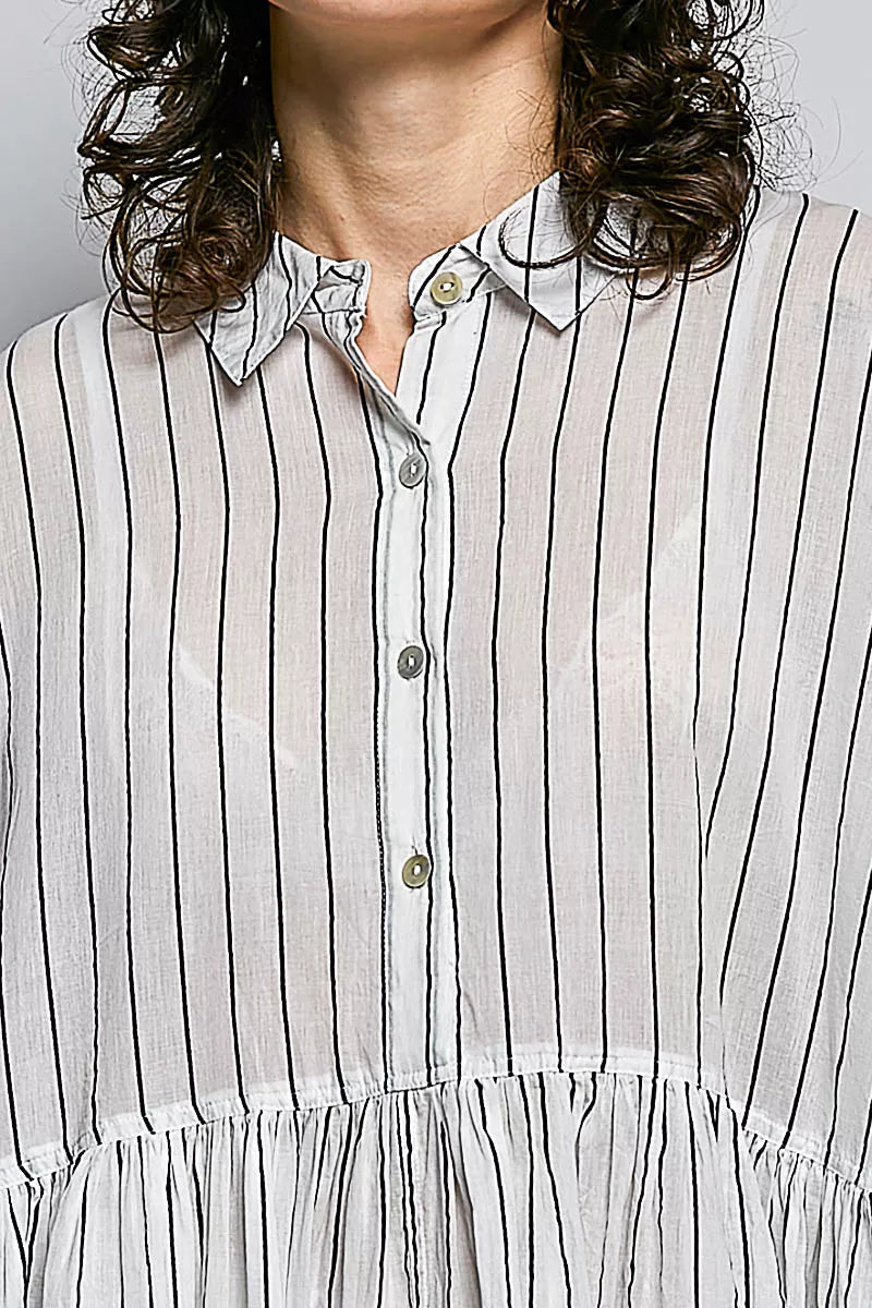 POL Striped Relaxed Fit Shirt Dress on Simply Obsessed