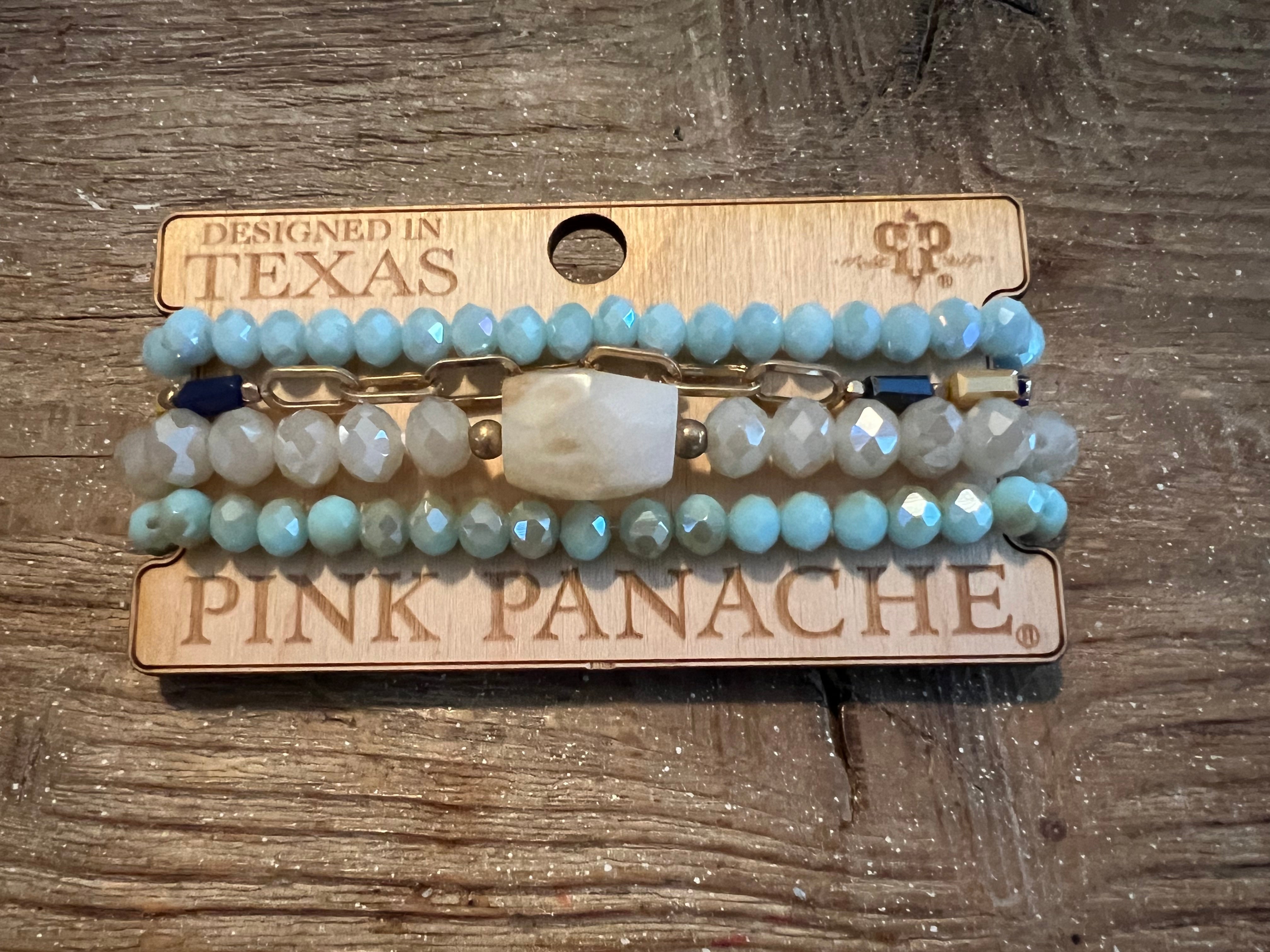 #67 One of a Kind Blue Beaded/Chain Stack on Simply Obsessed