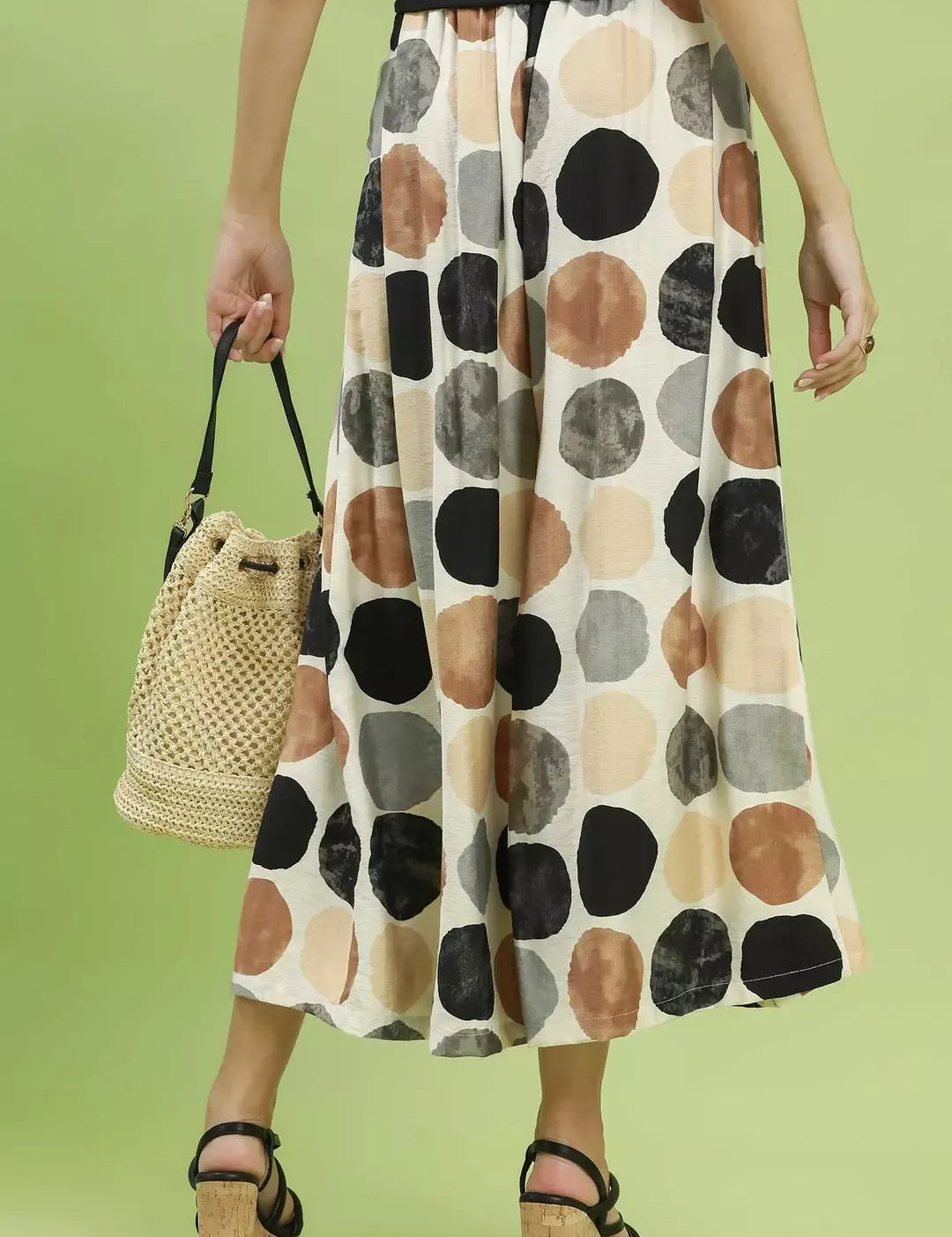 UMGEE Dot Print Wide Leg Pants on Simply Obsessed