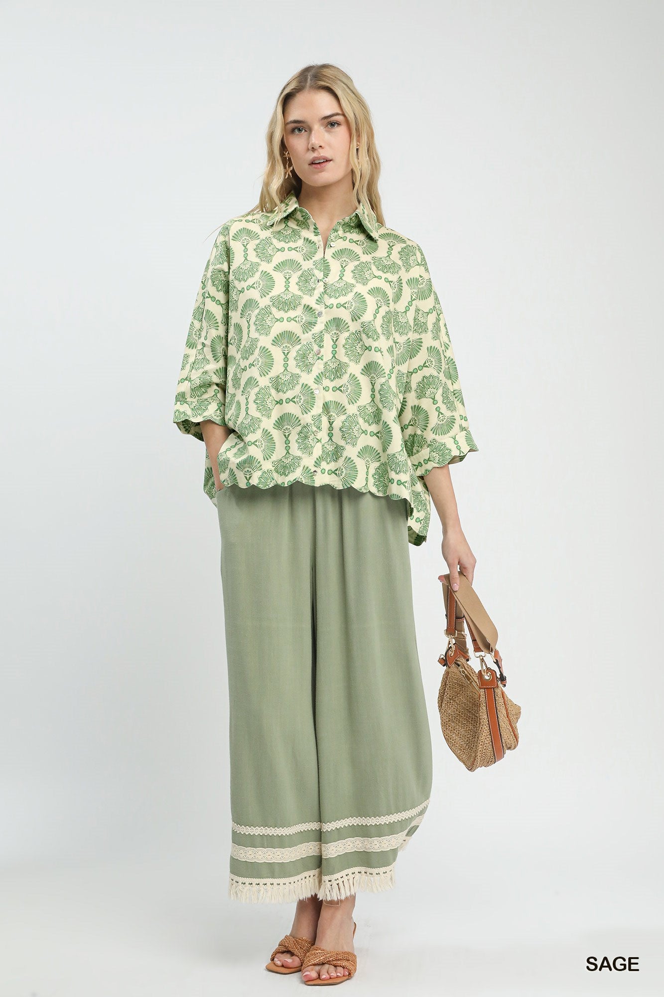 UMGEE Printed Button Down Shirt **DEBUT SALE** on Simply Obsessed