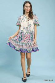 UMGEE Paisley Flutter Sleeve Mini Dress **DEBUT SALE** on Simply Obsessed