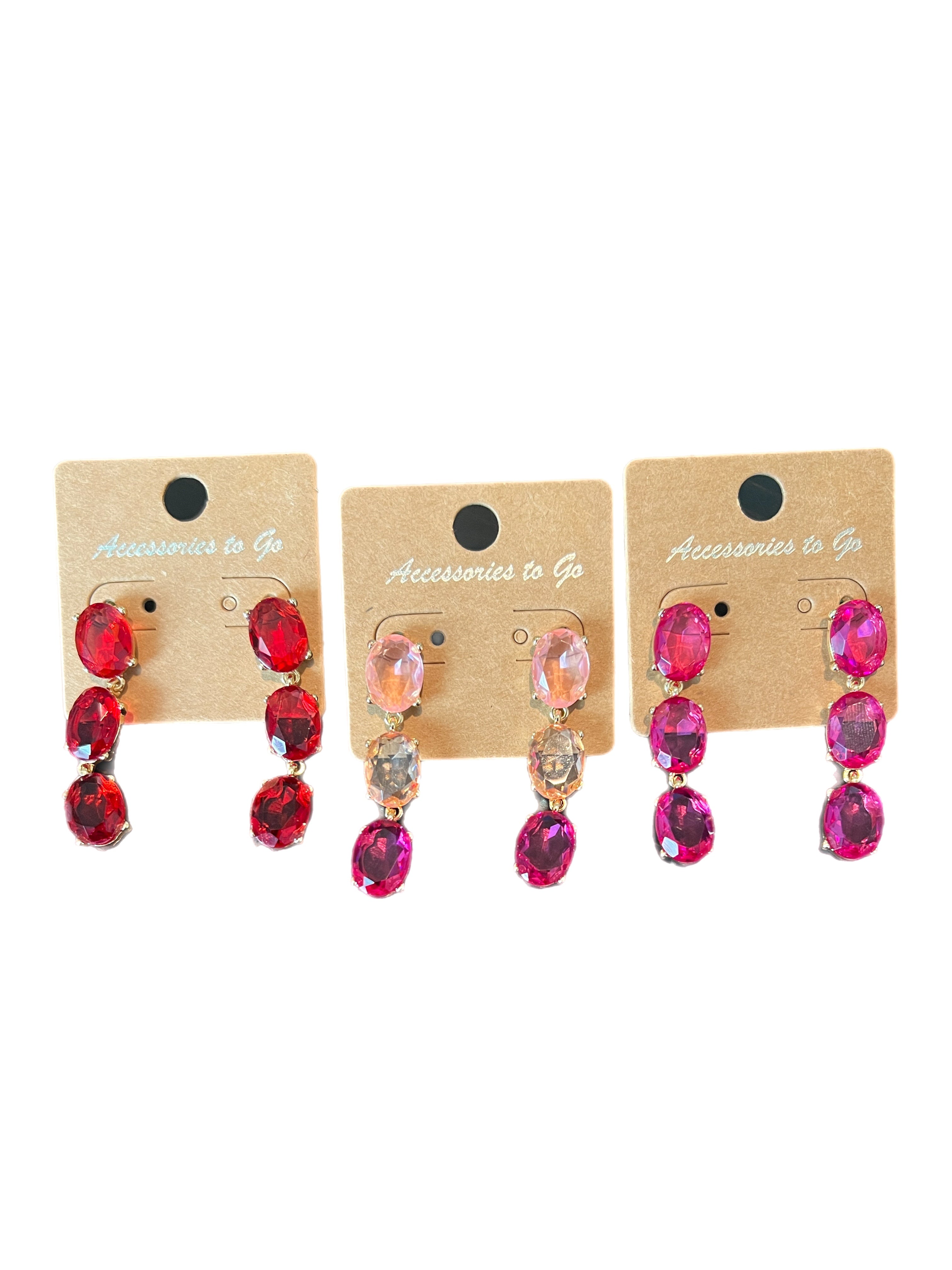 ATG Triple Crystal Earrings on Simply Obsessed