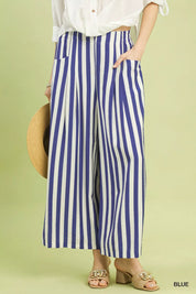 UMGEE Vertical Stripe Wide Leg Pants on Simply Obsessed