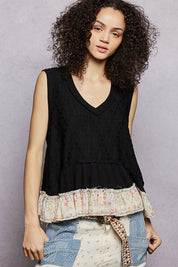 POL Floral Print V-Neck Textured Tank **SALE** on Simply Obsessed