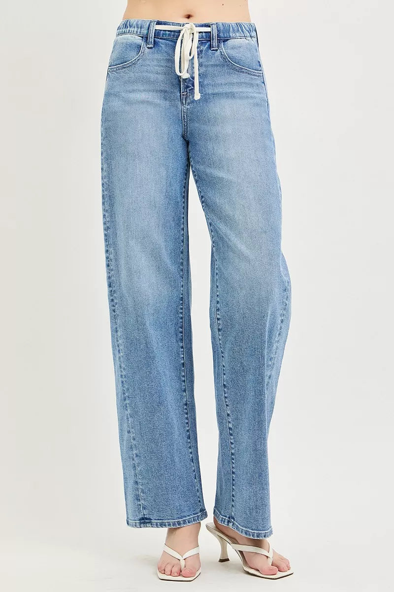 RISEN Relaxed Fit Drawstring Waist Jeans on Simply Obsessed