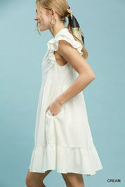 UMGEE Ruffle Sleeve Babydoll Dress on Simply Obsessed