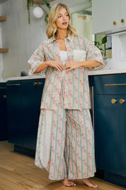 BIBI Eyelet Lace And Floral Mix And Match Shirt Top on Simply Obsessed