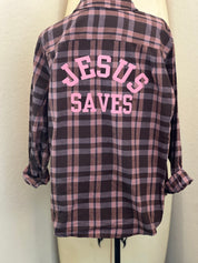 MALIBU HIPPIE Jesus Saves Flannel on Simply Obsessed