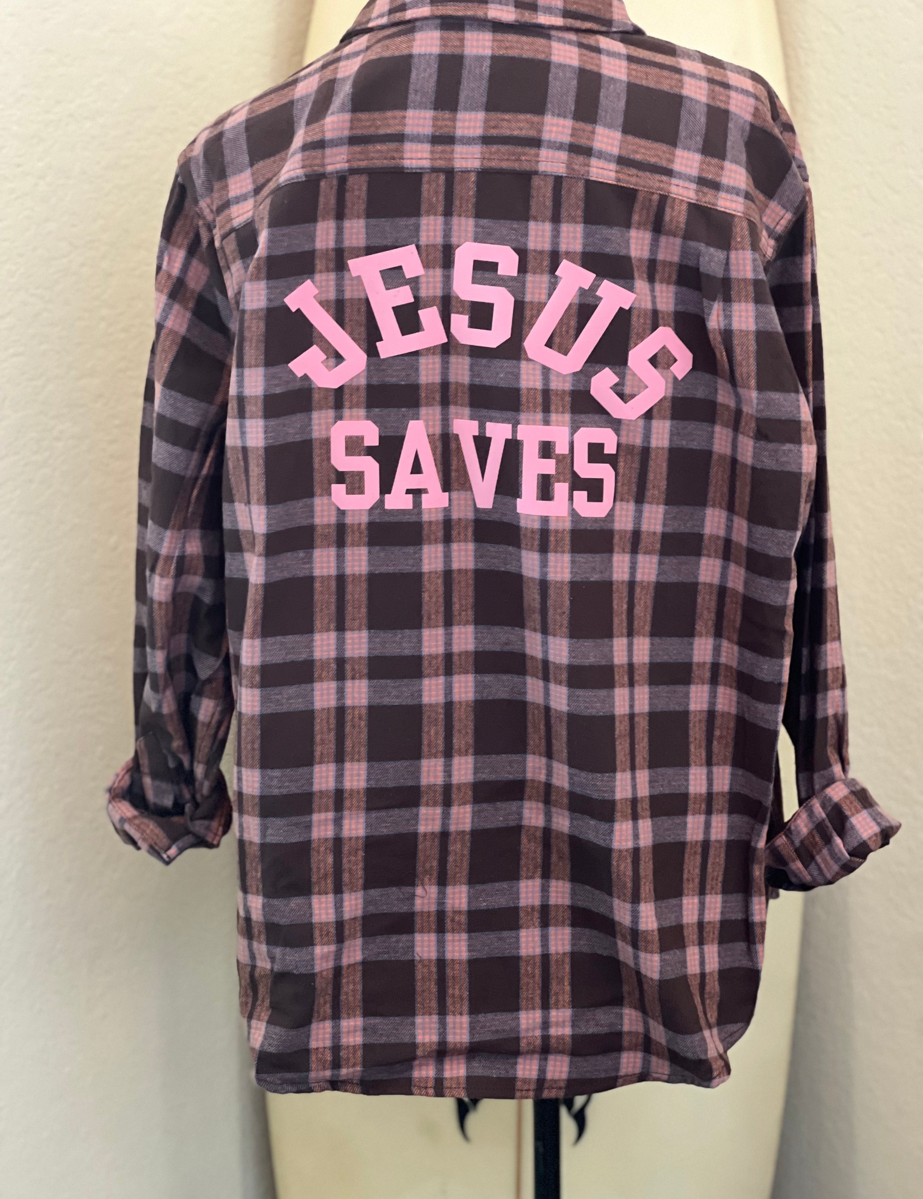 MALIBU HIPPIE Jesus Saves Flannel on Simply Obsessed