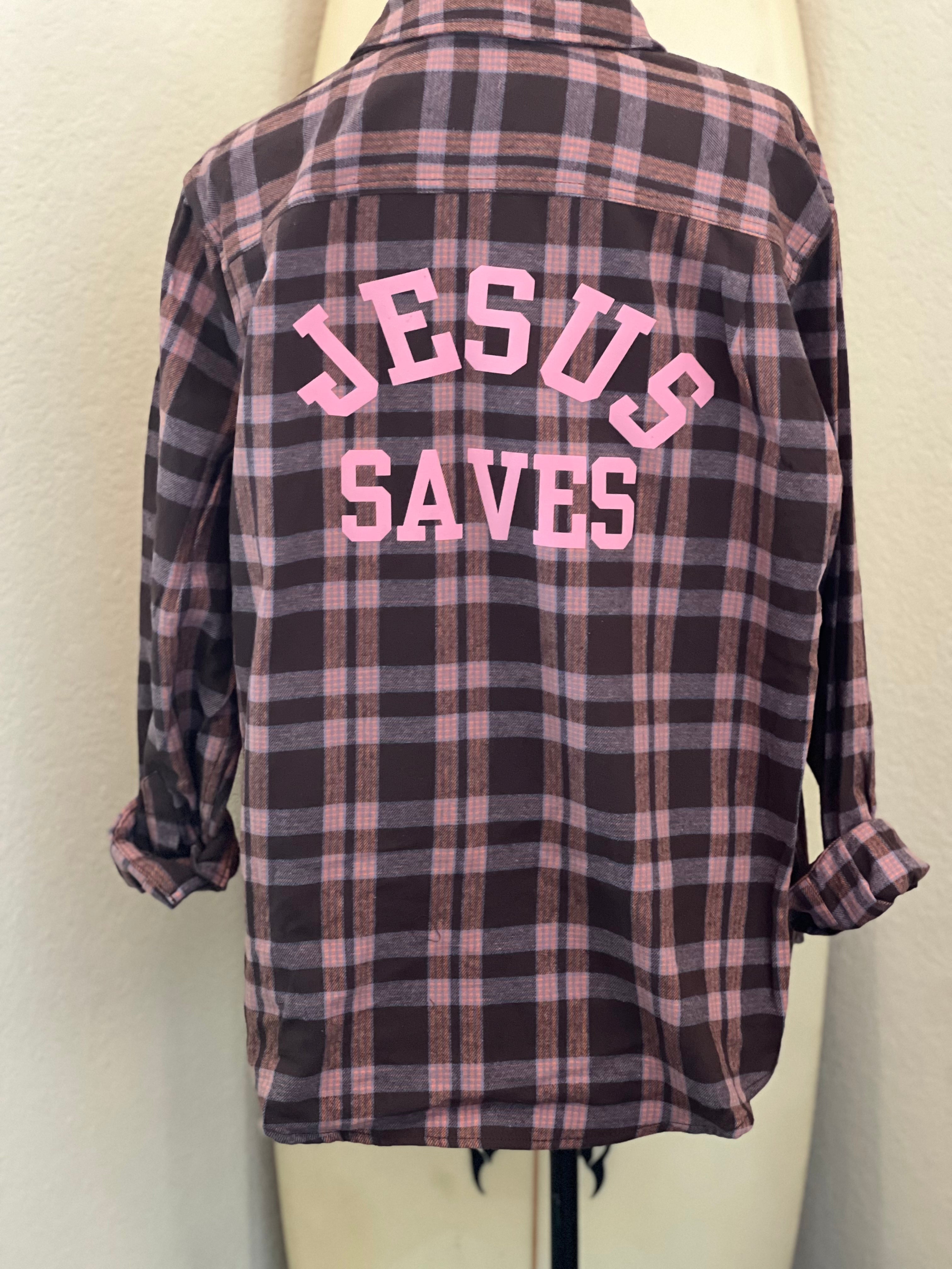 MALIBU HIPPIE Jesus Saves Flannel on Simply Obsessed