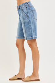 RISEN 2-Button Slouchy Jorts with Pockets on Simply Obsessed