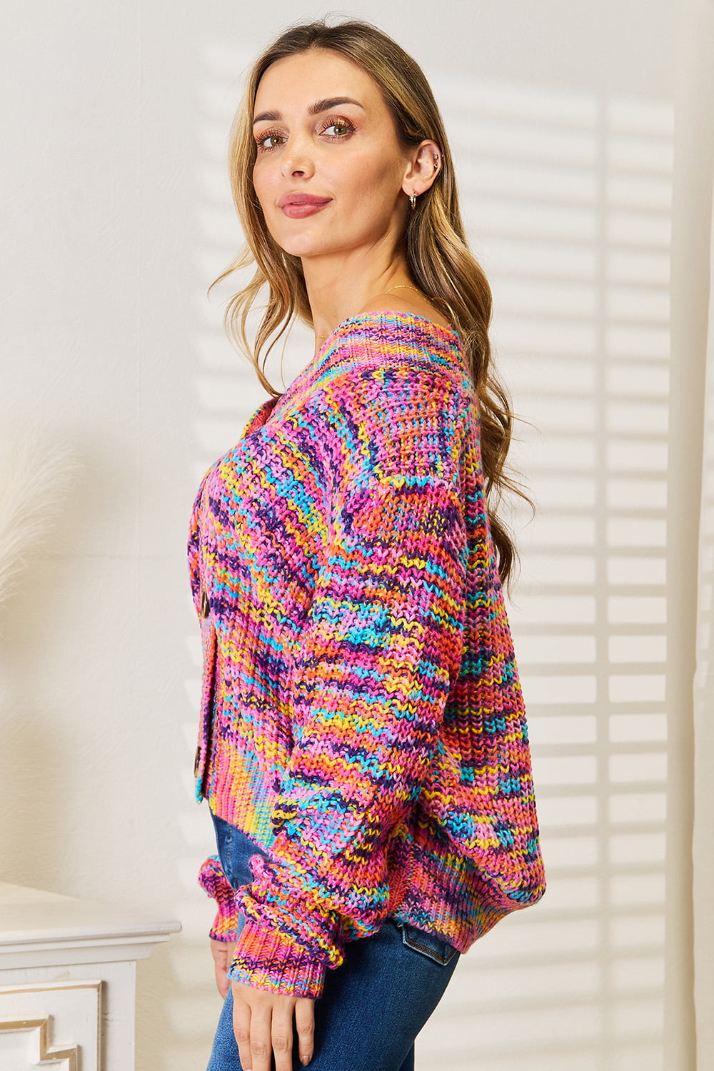 ANGEL WINGS Woven Right V-Neck Long Sleeve Cardigan. **FALL DEBUT SALE** on Simply Obsessed