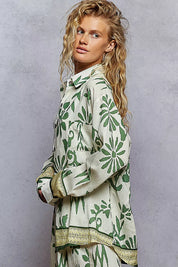 POL Button Down Floral Long Sleeve Shirt on Simply Obsessed