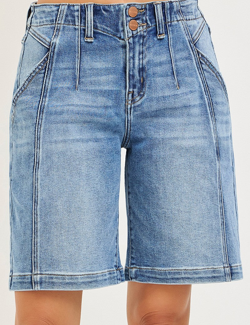RISEN 2-Button Slouchy Jorts with Pockets on Simply Obsessed