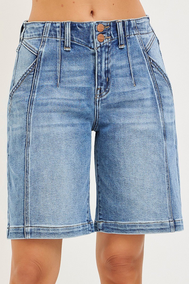 RISEN 2-Button Slouchy Jorts with Pockets on Simply Obsessed