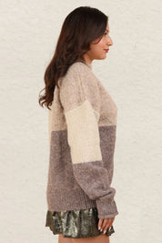 VERY J Color Block Mock Neck Drop Shoulder Sweater **FALL DEBUT SALE** on Simply Obsessed