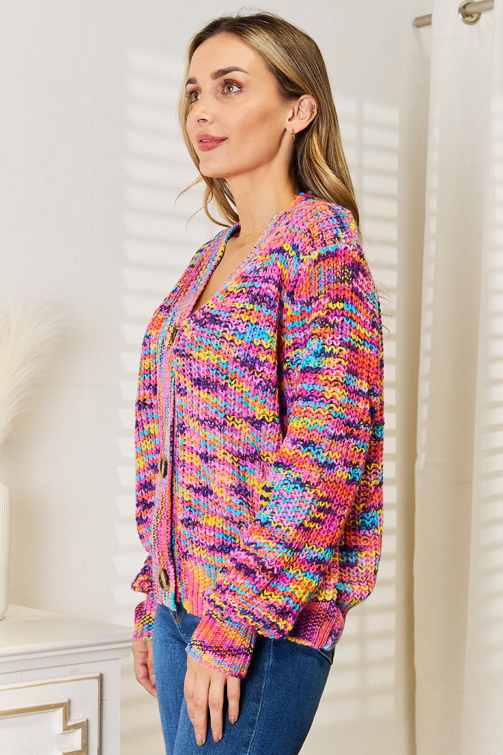ANGEL WINGS Woven Right V-Neck Long Sleeve Cardigan. **FALL DEBUT SALE** on Simply Obsessed