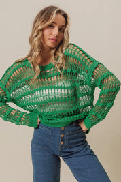 BiBi Long Sleeve Knit Cover Up on Simply Obsessed