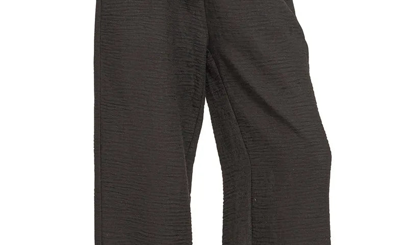 ZENANA Woven Crepe Elastic Band Pants on Simply Obsessed