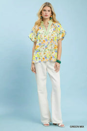 UMGEE Watercolor Floral Top on Simply Obsessed