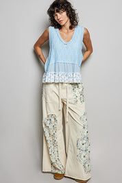 POL Floral Print V-Neck Textured Tank **SALE** on Simply Obsessed