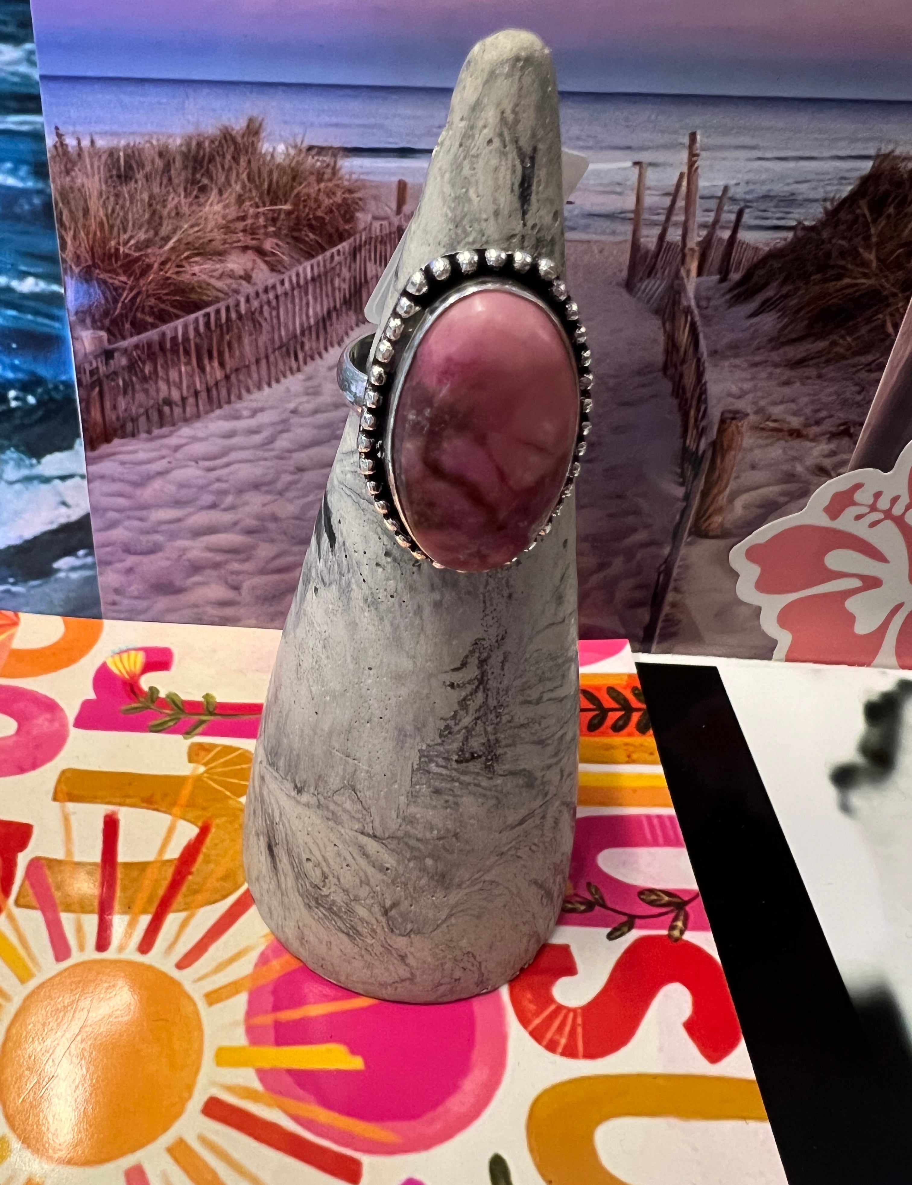 One of a Kind Size 8 Colbalt Calcite Ring on Simply Obsessed