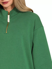 ZENANA Fleece Half Zip Sweatshirt on Simply Obsessed